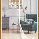 Yotache Magnetic Screen Door for 32"x80" Doors, Screen Size 34"x81", High Density Screen Mesh with Windproof Hasp Design for Front/Back Walk Through Door, White