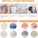 Hat Rack for Wall Baseball Cap Organizer Hanger with 10 Hooks Stainless Steel Hat Storage Wall Mounted Hat Holder Clip Caps Hanger for Closet Bedroom Entryway