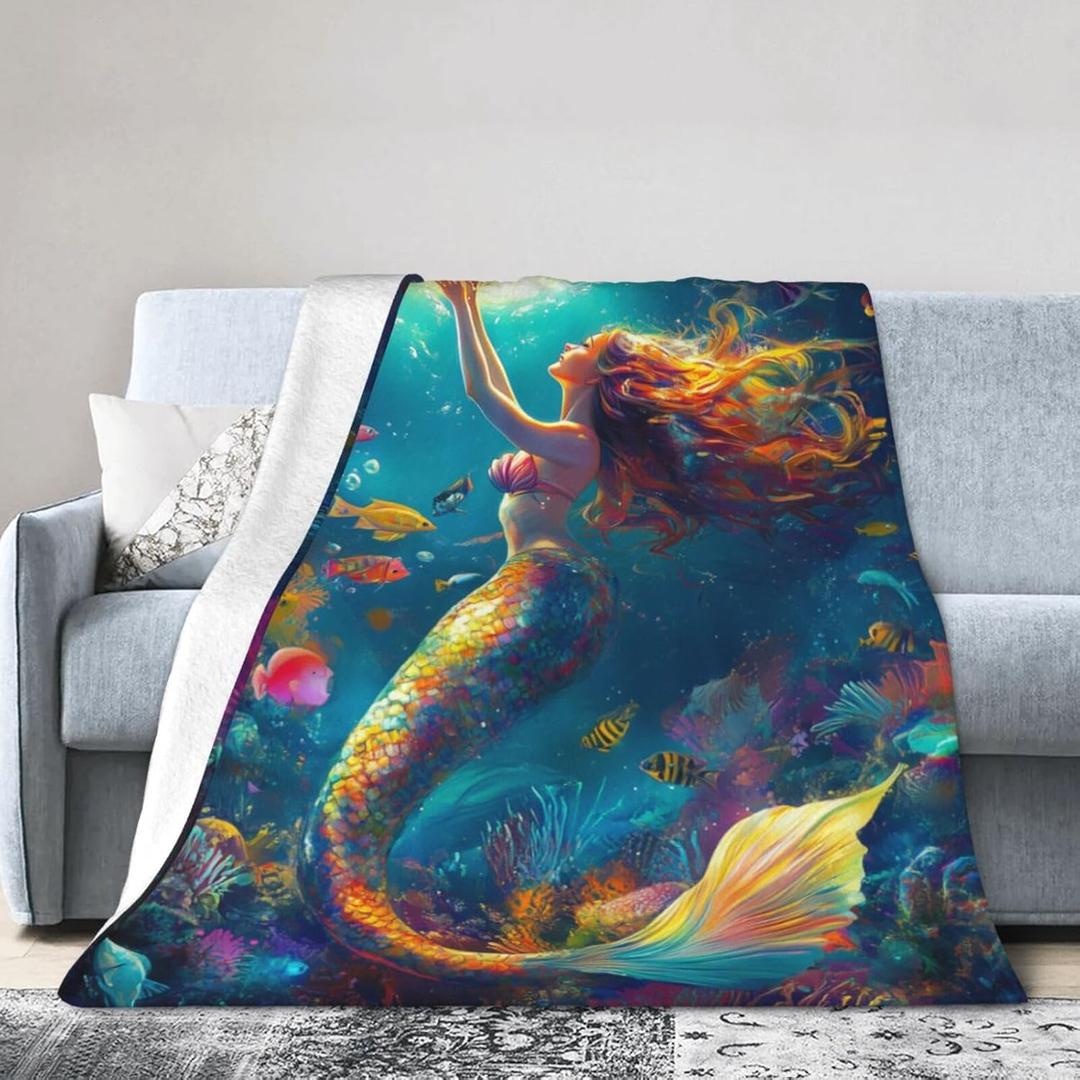 Scales Throw Blanket Soft Cozy Warm Blanket Women Men 60"X50" Throw for Couch Bedroom Home Decor