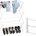 Clothes Drying Rack Foldable, 3-Tier Laundry Drying Rack Clothing Use for Indoor & Outdoor Antirust Foldable Drying Racks White 14" D x 28.7" W x 41" H
