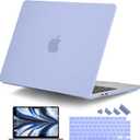 DONGKE Compatible with MacBook Air 13 inch Case M5 M4 M3 M2 2026 2025 2024-2022 A3449 A3240 A3113 A2681, Plastic Hard Shell & Keyboard Cover for MacBook Air 13.6 inch, Matte Serria Blue