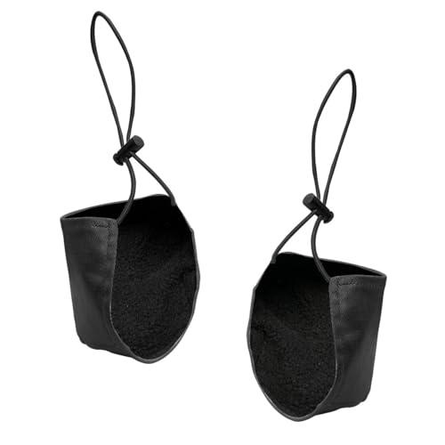 YoRise 2PCS Driving Shoe Heel Covers, Unisex Wear-Resistant Cloth Driver Heel Protective Pads, Universal Flat Shoes External Guard Cushion for Step Gas and Brake (Black)