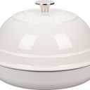 Cast Iron Enameled Dutch Oven Pot with Lid for Bread Baking, Bread Oven, 6 Quart, White