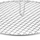 HARFINGTON Round Cooking Rack 11-inch Stainless Steel Cross Wire Barbecue Grill Net with 50mm Legs for Cooking Baking Steaming BBQ