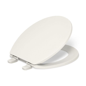 KOHLER 20111-96 Brevia, Slow Close Toilet Seat, Round Toilet Seat, Grip-Tight Bumpers Quick-Attach Hardware, Biscuit