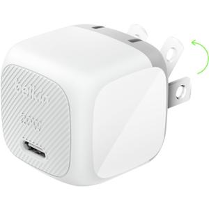 Belkin USB C Charger Block 20W, Fast Charging Block, Type C Wall Charger, Compatible w/Apple iPhone 17, Air, Pro, AirPods, Apple Watch, Samsung Galaxy S25, Google Pixel 10, iPad, AirPods, etc - White
