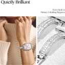 Missair Bands Compatible with Apple Watch Band 38mm/40mm/41mm/42mm(Series 10) Thin Metal Diamond Bracelet Band with Jewelry Crystal for iWatch Series 10 9 8 7 6 5 4 3 SE Ultra for Women