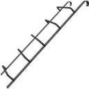 5-Rung Window Well Ladder, Heavy Duty Steel Basement Egress Ladder, Fire Escape Ladder for Emergency Home Safety(56.2" Lx17.9 W, Hooked, Matte Black)