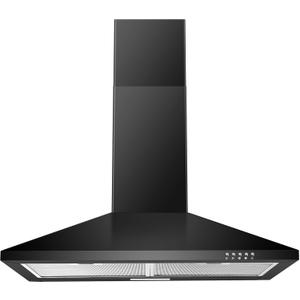 SNDOAS Black Range Hood,Wall Mount Range Hood 30 inch,Stainless Steel Kitchen Hood with Ducted/Ductless Convertible,Stove Vent Hood,Aluminum Filters,3 Speed Exhaust Fan,LED Light,Button Control