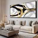Large Canvas Wall Art Room Decor Framed Wall Art Abstract Line Paintings Home Decoration for Living Bedroom Office 29"x58"