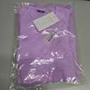 Toddler Girls Cotton Dress Double Flutter Sleeve Baby Tie Back Dress Kids Casual Ruffle Dresses (Purple)