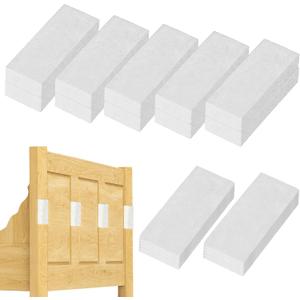 20pcs Headboard Bumper Pads, EVA Foam Bed Wall Bumper Anti-Vibration Couch Stoppers Wall Protector from Furniture (10pcs 0.79in & 10pcs 0.12in) (White)