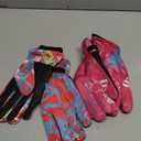 Honoson 2 Pairs Kids Snow Gloves Winter Waterproof Kids Ski Gloves Youth for Girls Boys Outdoor Toddler Snowboard Warm Clothe (6-13 Years, Bright Pattern)