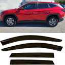 Tape-On Window Visors Rain Guards for 2022-2025 Hyundai Tucson SEL Value Limited Sport Ultimate SE Accessories,Side Vent Deflectors Smoke Tinted Sun Shade 2022 2023 2024 2025,4-Pieces Set 94185