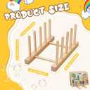 Barydat 2 Pcs Wooden Puzzle Display Stand Jigsaw Holder Rack Puzzle Pot Lid Storage Organizer Shelf for Playroom Decor Craft Collection Lovers