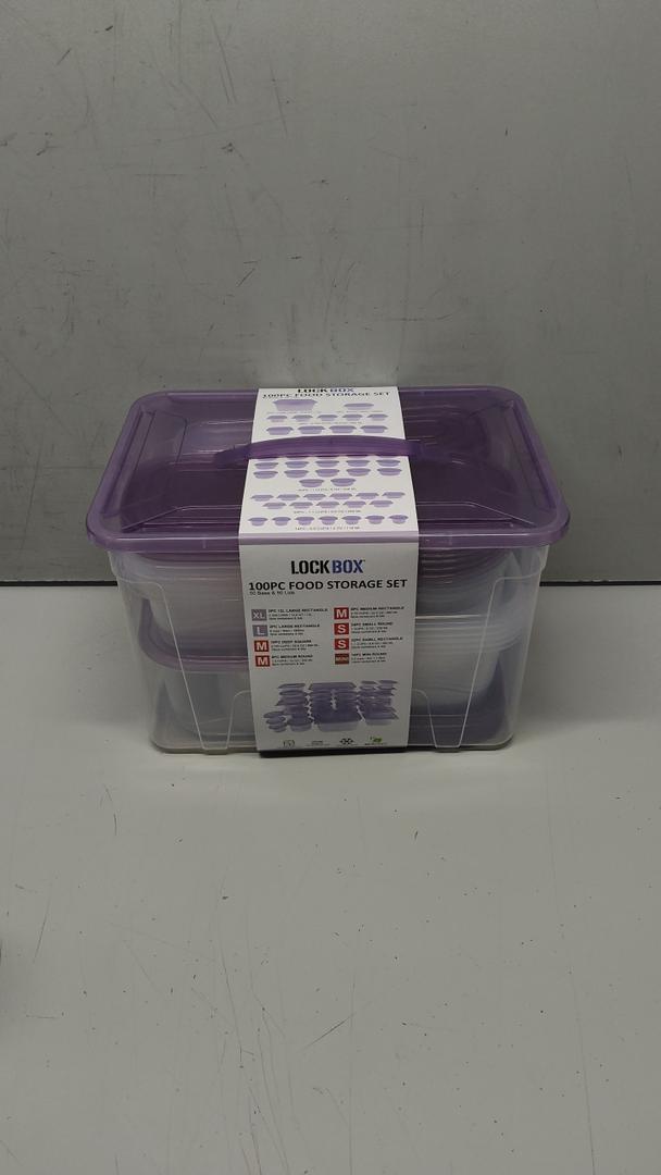LOCK BOX 100pc Food storage set