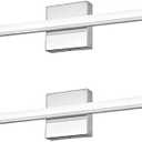 kinyota Modern LED Vanity Lights for Bathroom 2 Pack 16IN 9W Daylight White Chrome Bathroom Light Fixtures Lights Over Mirror Vanity Lighting Fixtures Vanity Light