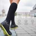 Pembrook 3 Pairs Copper Mens Compression Socks 20-30 mmHg, Running, Hiking, Athletic Cycling, Travel | Circulation Support (Black) M