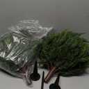 LUWENER 23.6Inch Artificial Cedar Topiary, 2 Pack UV Resistant Faux Evergreen Shrubs with Ground Spikes, Indoor Outdoor Potted Plants for Porch, Garden, Front Door Decor