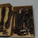 Kanayu 10 Pack 6ft Brown Indoor Extension Cord 2 Prong Electric Cord Extender, Wire Plug in and End, Ac 120 Volts, for Outdoor Christmas Connect or Extend String Lights