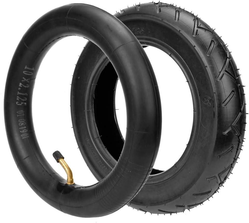 HIAORS 10 x 2.125 10" Tyre Tire + Tube with Angled Stem for Smart Self Balancing 2-wheel Scooter Folding Electric Bicycle Swag Cycle Pro