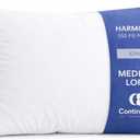 Continental Bedding Harmony White Goose Down Pillow 550 Fill Power Medium Loft 100% Cotton 300 Thread Count Shell King Size 1 Pack Made in USA