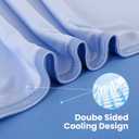 LUXEAR Cooling Blanket Throw, Arc-Chill Q-Max >0.5 for Hot Sleepers, Absorbs Heat to Keep Body Cool for Night Sweats, Lightweight Summer Cool Blankets for Sleeping, Gifts for Women & Men,Gradient Blue