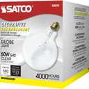 Satco 60W G40 Globe - Medium Base - Clear - 120V