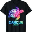 Cancun Mexico Turtle Tie Dye Summer Vacation Gifts Souvenir T-Shirt S