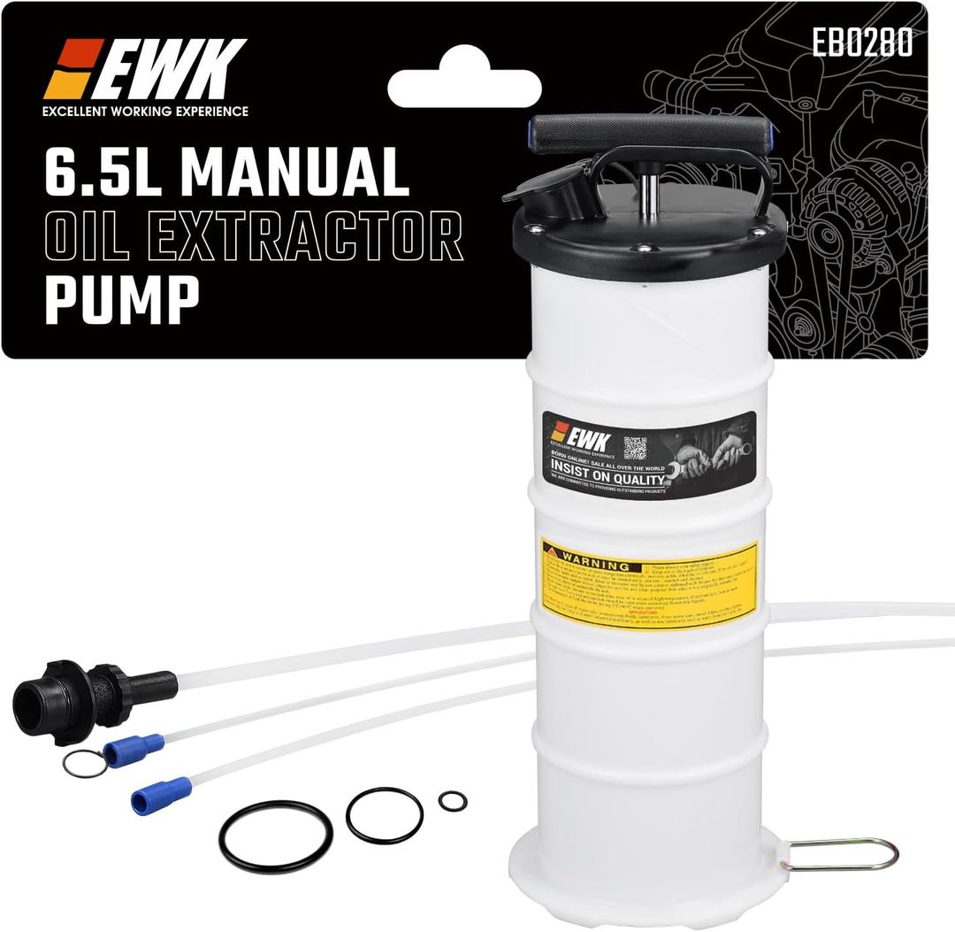 EWK 6.5L Manual Oil Extractor Pump for Cars Boats and Small Engines