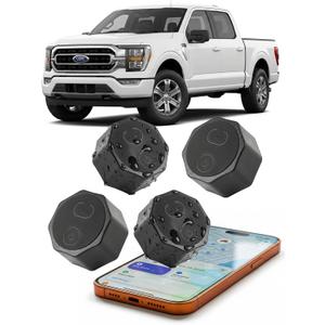 Air Tracker Tag Hidden Ultra Magnetic Finder for Vehicles, | No Monthly Fee | 5-Year Battery | Works with Apple Find My (iOS Only), for Car, Truck, Motorcycle, Equipment 4Pack Black