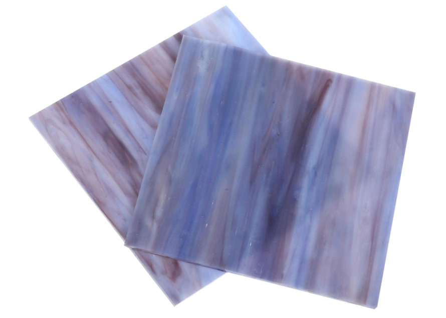 Homoyoyo 2pcs Glass Tiles for Crafting and Decoration for Mosaics Art Projects and Home Decor Stained Glass Pieces