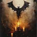 AbcCustomize Halloween Canvas Wall Art, Gothic Dark Academia Wall Decor, 16"L x 24"W