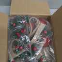 Vintage Red Christmas Jingle Bells for Door Bell Knob with Hanging Rope,Metal Bells,Pine Cone,Jute Bows and Berries,Home Dcor,Holiday Tree/Door/Wall/Wreath Hanging Ornament for DIY