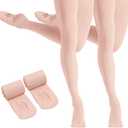 HETH Ballet Tights for Girls - Ultra Soft Dance Tights Convertible Tight (8-12 Years, Ballet Pink (More Peach) - 2 Pairs)