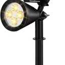 InnoGear Solar Spot Lights, Outdoor Solar Lights Solar Spotlights Flag Pole Light Waterproof Landscape Lighting Outside for Flag Uplighting Backyard Patio Pathway Statue Palm Tree Sign, Warm White