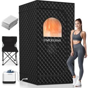 Sauna Box,Portable Sauna for Home use with Ten Aluminium foil Heating BlanketsPersonal Steam Sauna with 3L Steamer, 9 Levels, Folding ChairExtra Large Size (36 * 36 * 71inch)