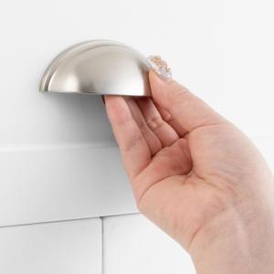 ASKANO 3 Inch Hole Centers, Brushed Nickel Bin Cup Kitchen Cabinet Pull Handle ZP2403 | Pack of 10, Solid Hardware for Drawer, Dresser, Bathroom, Vanity, Furniture Door, Cupboard, Bedroom, 3"