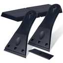 FOSHIO 2-Pack Plastic Razor Blade Scraper with 100pcs Single Edge Plastic Razor Blades, Extra Big Plastic Scraper Tool for Removing Paint Spots, Adhesive, Gasket, Decal, Labels and Stickers (Black)