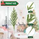 24Pcs Norfolk Pine Branches Stems 13.5" Artificial Pine Needles Sprigs Norfolk Pine Garland Accessories Vase Fillers Winter Fake Christmas Tree Picks Greenery Sprays for DIY Wreaths (24, Green)