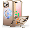 Cutelfon O3 MagStand Designed for iPhone 16 Pro Max Case with 360° Spin Stand, [Compatible with MagSafe][Super Skin Feeling] Translucent Matte Magnetic Slim Phone Case 6.9 inch, Desert Gold