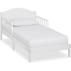 Dream On Me Sydney Toddler Bed in White, Greenguard Gold Certified, JPMA Certified, Low To Floor Design, Non-Toxic Finish, Safety Rails, Made Of Pinewood