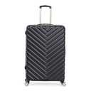 Kenneth Cole REACTION Madison Square Lightweight Hardside Chevron Expandable Spinner Luggage, Black, (28-Inch Checked)