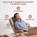 SUPA MODERN Adjustable Headrest Pillow for Recliner, Armchair & Sofa Breathable, Non-Slip Shredded Memory Foam with Washable Cover for Neck Support & Pain Relief (Straps), Medium
