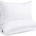 viewstar Pillows Standard Set of 2, Bed Pillows for Sleeping, Standard Pillows 2 Pack with Down Alternative for Back and Side Sleepers, Machine Washable, Fluffy and Supportive, 17" x 26" (White)