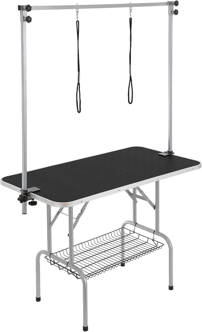 VEVOR Pet Grooming Table Two Arms with Clamp, for Medium and Small Dogs