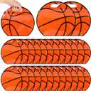 Hooqict 25pcs Basketball Goodie Bags with Handles Reusable Sealed Basketball Gift Bags Snack Treat Candy Bag Party Favors for Kids Boys Team Gifts Sports Ball Birthday Party Supplies