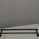 JQK Double Towel Bar 27 Inch, Matte Black Useable Length 24 Inch 304 Stainless Steel Thicken 0.8mm Bath Towel Rack for Bathroom, Towel Holder Wall Mount, TB100L24-PB