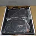 Vagusicc Set of 2 Black Nightstand with Charging Station and LED Lights, Narrow End Table, LED Night Stand with 3 Fabric Drawers for Bedroom, Small Bedside Table, Narrow Side Table for Small Spaces