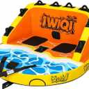 Heavy-Duty Towable Tube for Boating, Boat Tubes with 840D Nylon Cover, Inflatable Water Sport Towables with Front Back Tow Points, Super Sofa Design, Size: 2 Rider